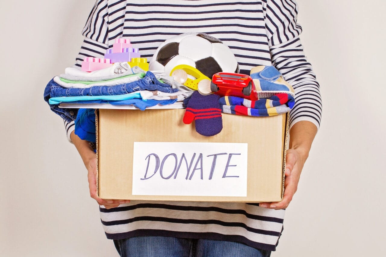 decluttering a room